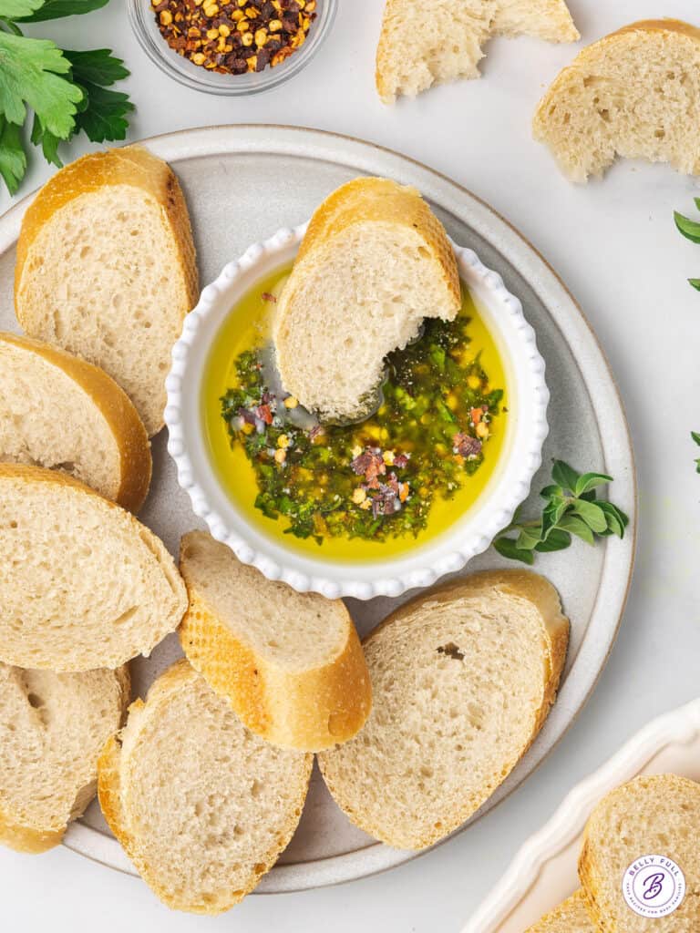 Bread Dipping Oil Recipe Belly Full