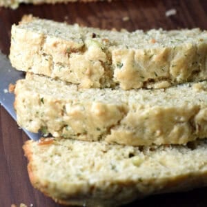 close up sliced dill bread