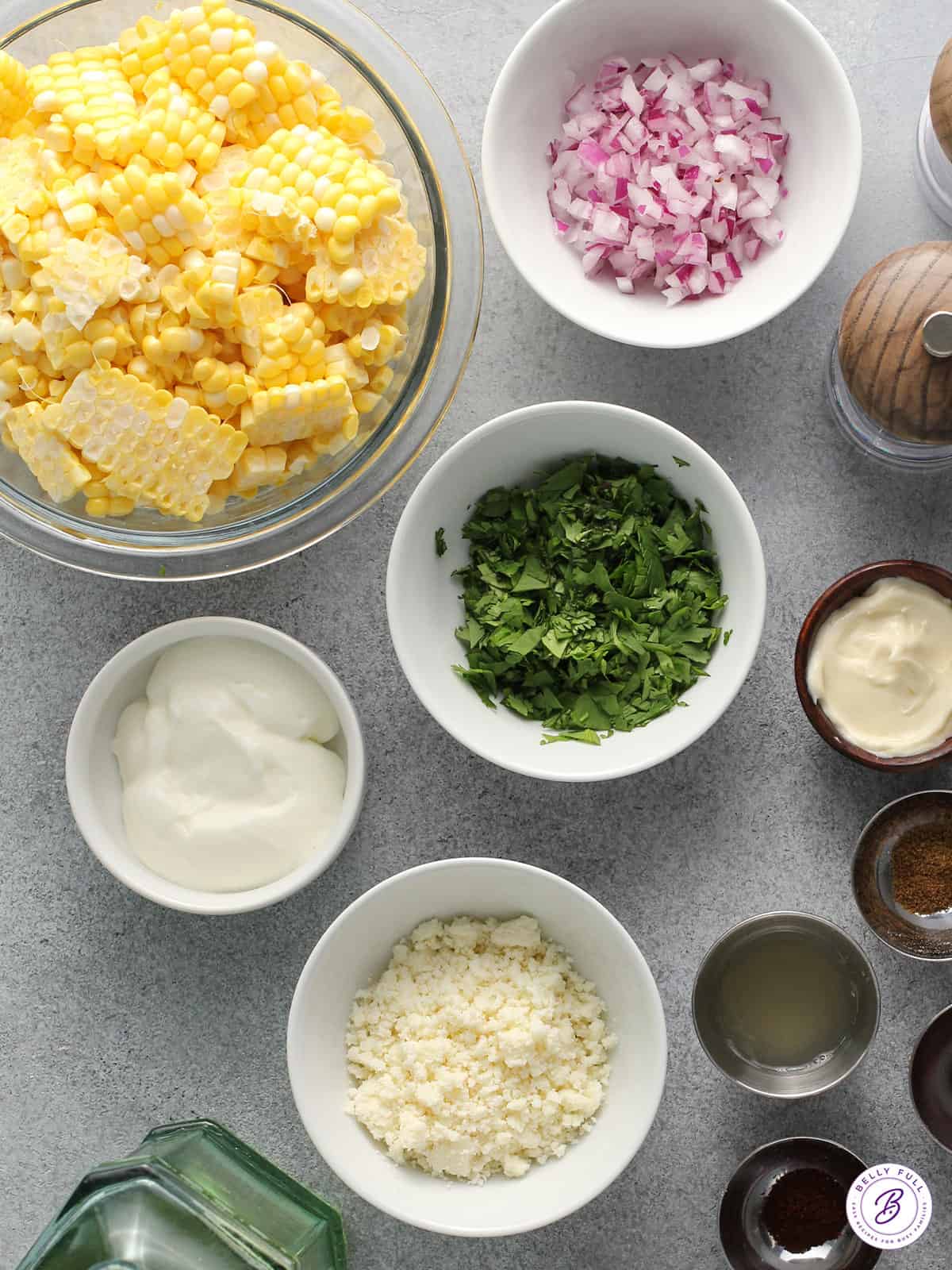 ingredients for Mexican Street Corn Salad