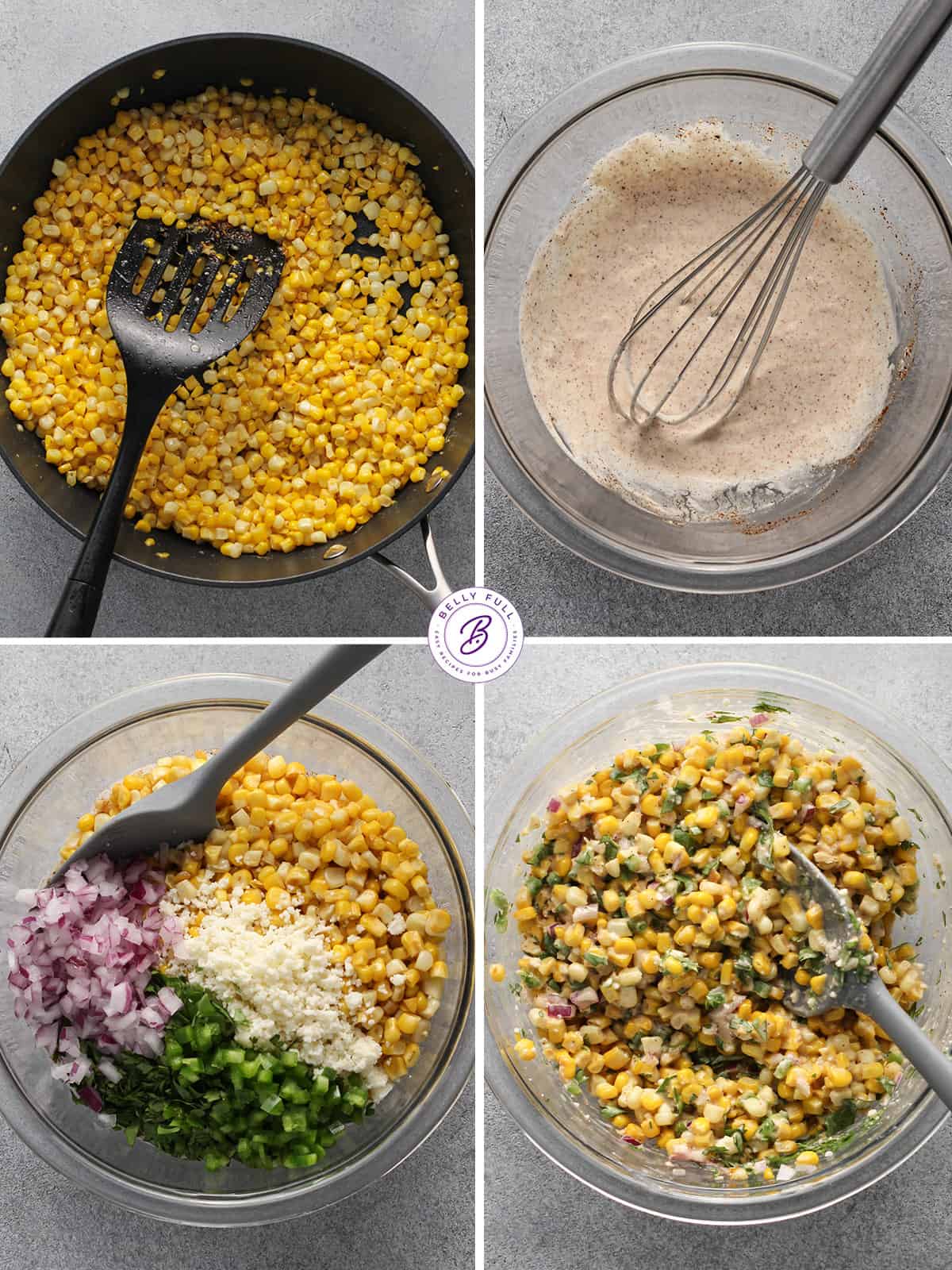 step by step images how to make Mexican Esquites