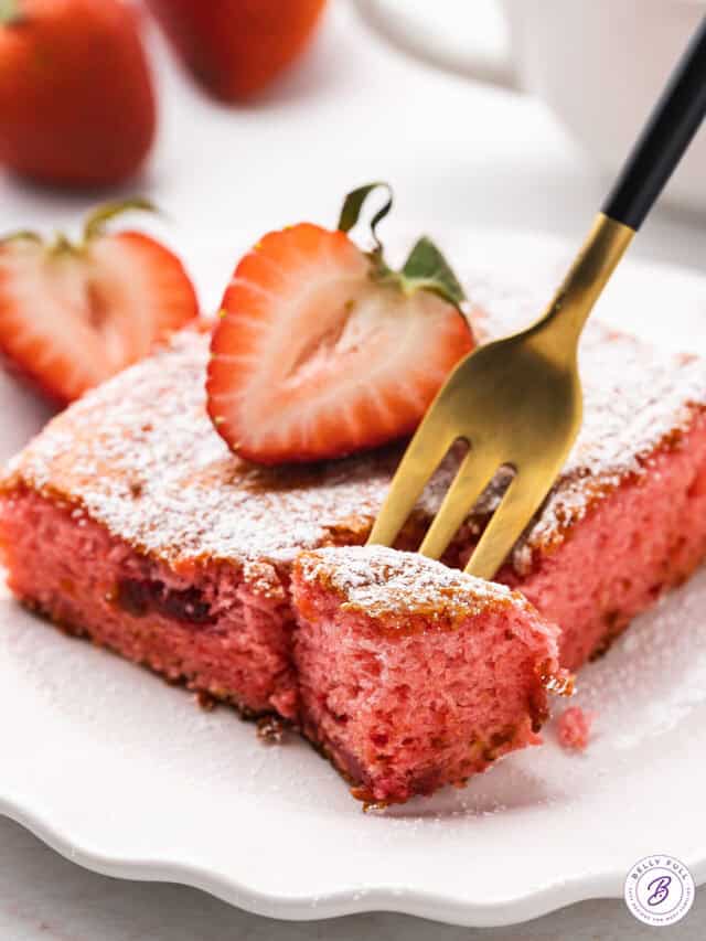 3 Ingredient Strawberry Cake Belly Full