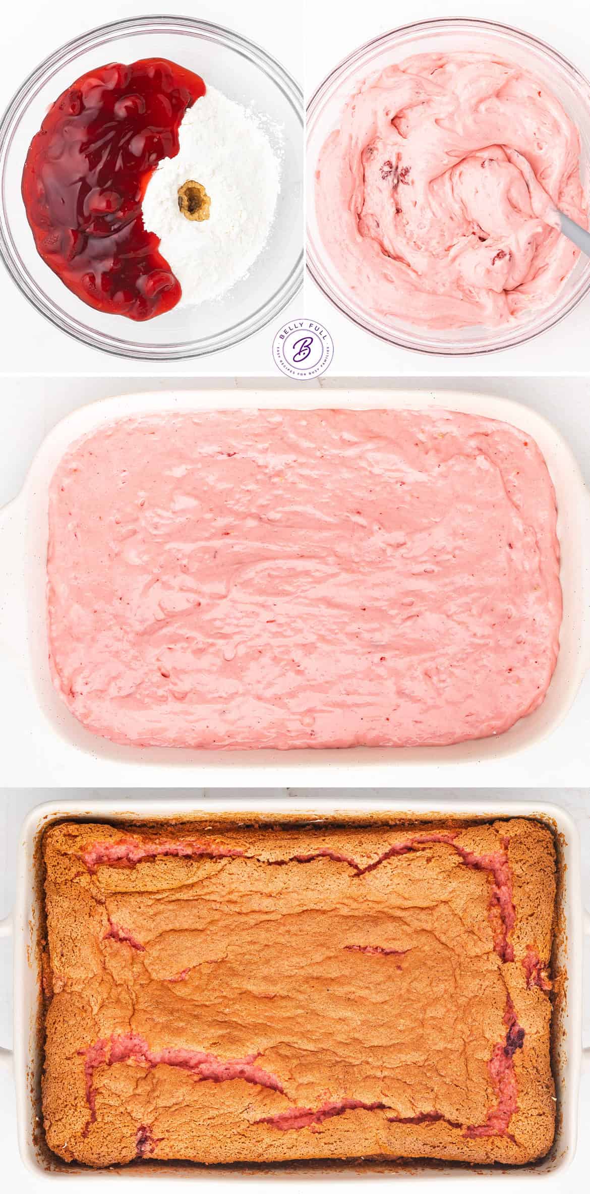 steps to make a 3 Ingredient Strawberry Cake