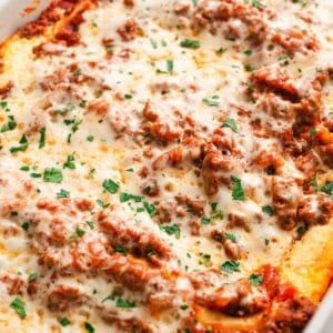 Close up of lazy day lasagna