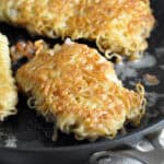 Ramen Wrapped Cod in fry pan