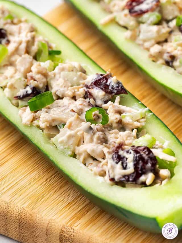 Chicken Salad Cucumber Boats l Belly Full