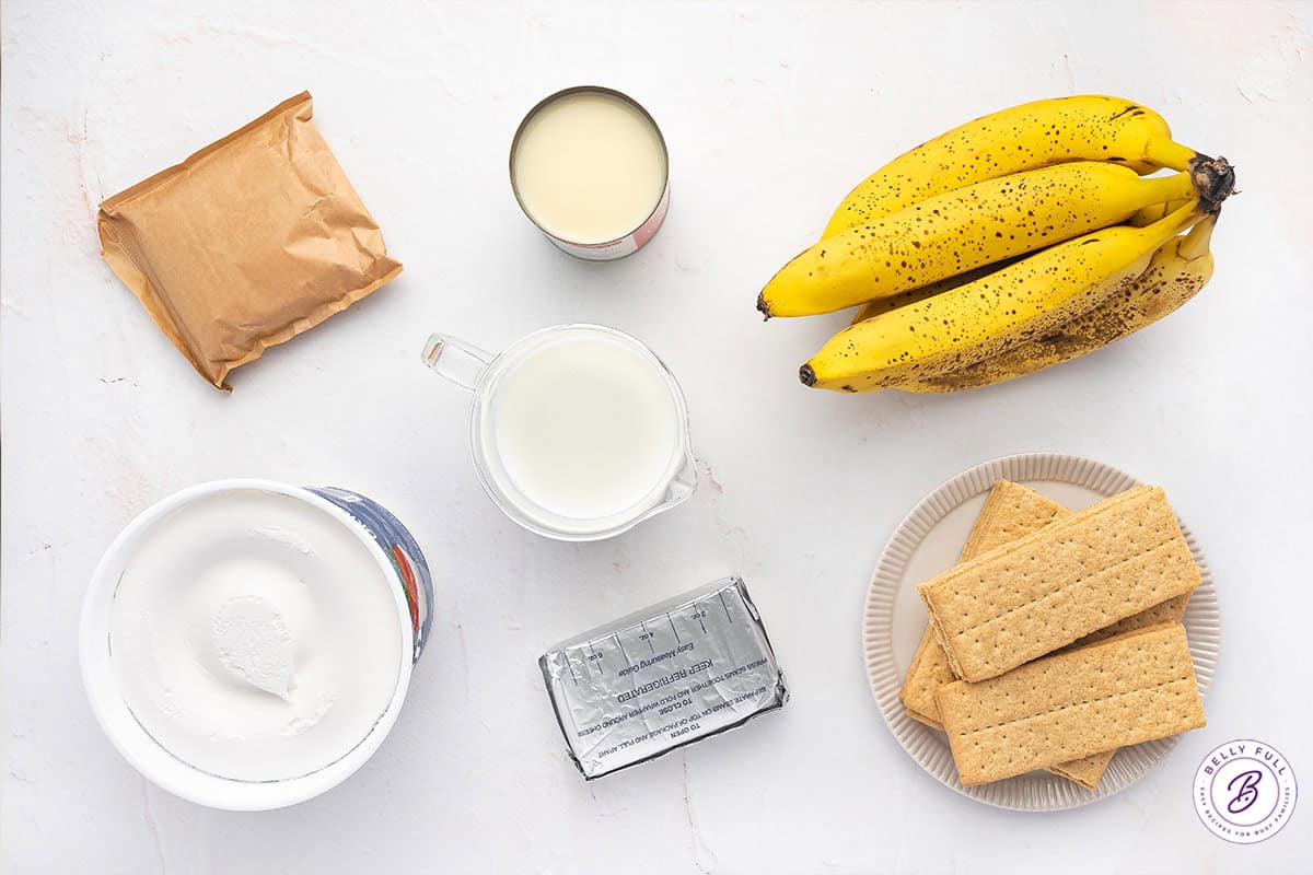 ingredients to make Banana Cream Lush dessert