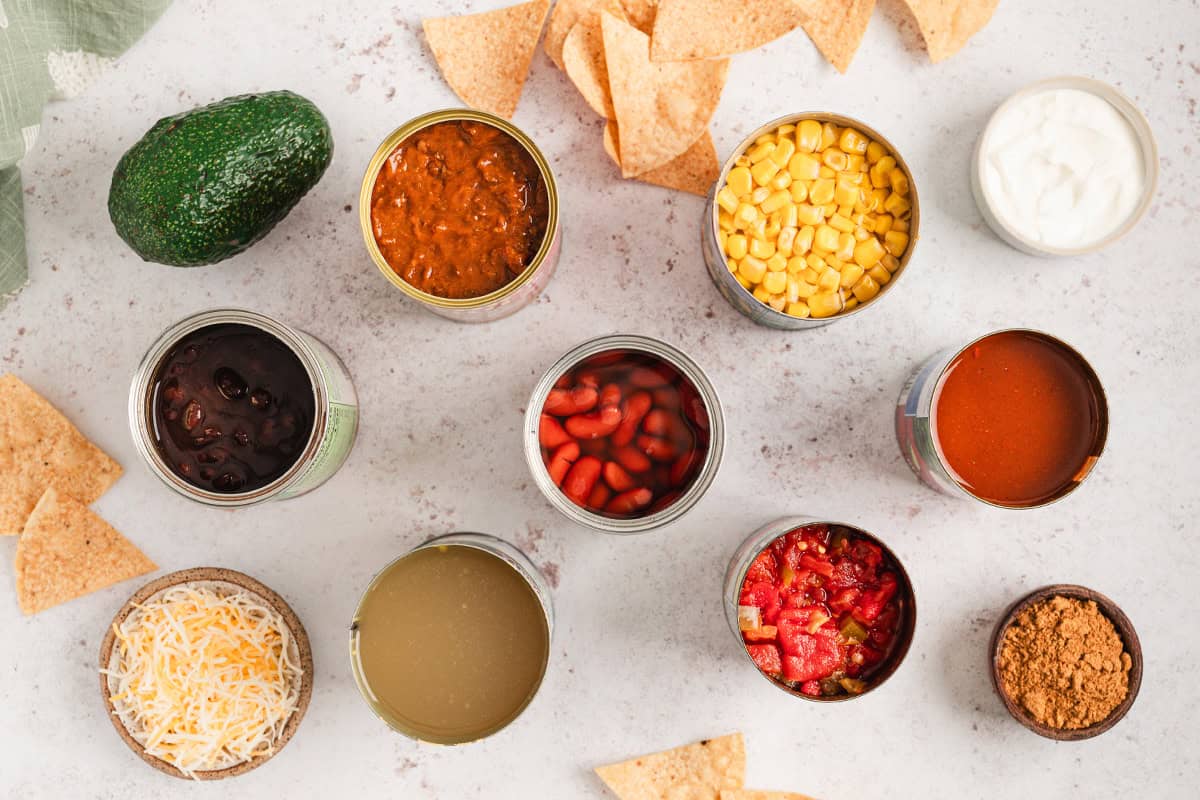 ingredients to make 7 Can Soup