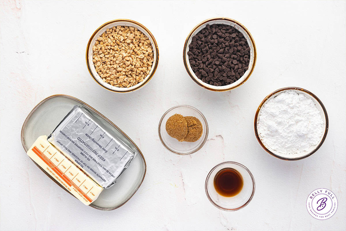 ingredients to make Cookie Dough Dip