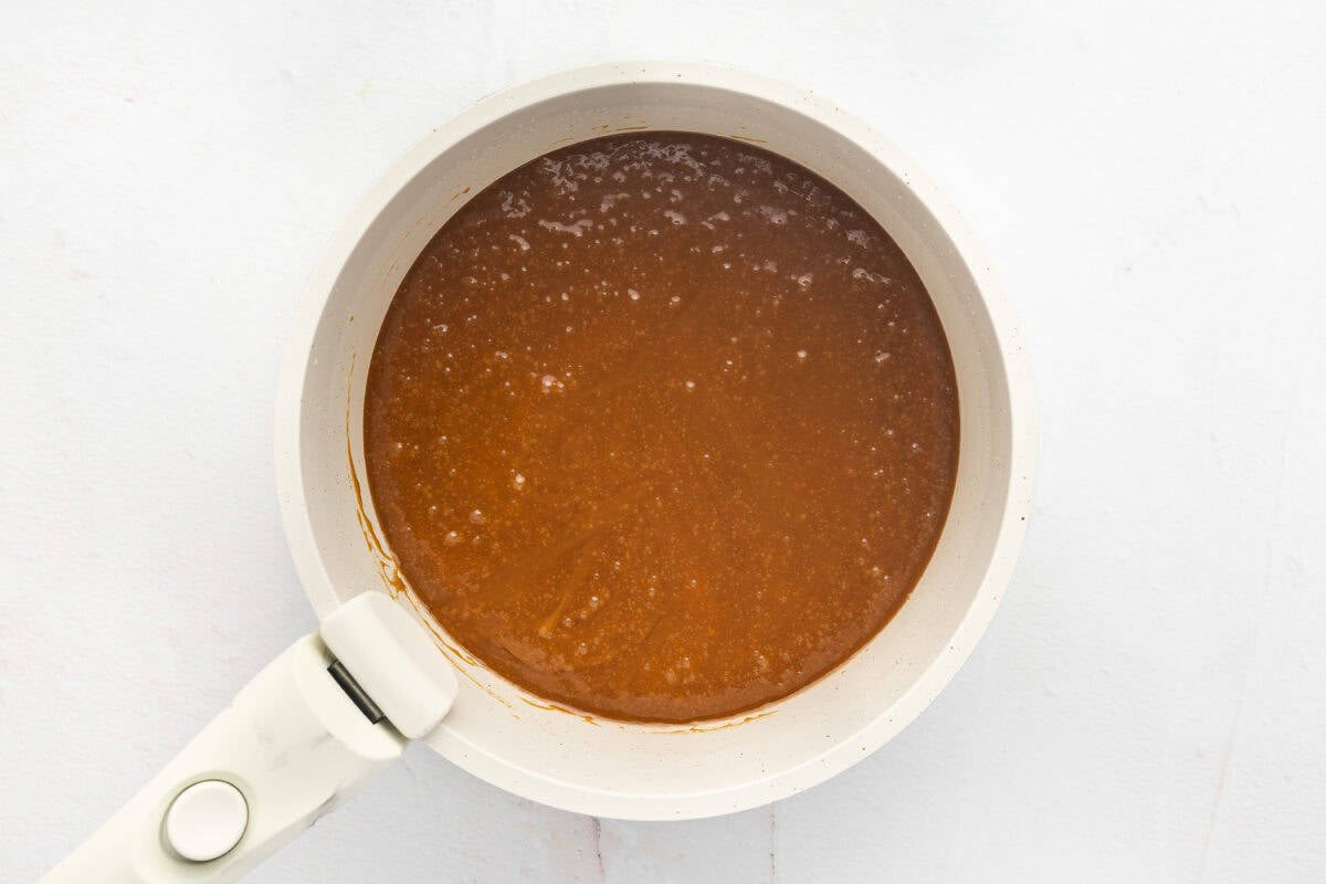 Toffee in a saucepan