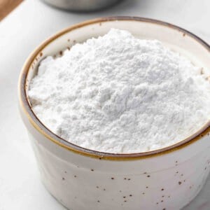 A small bowl of powdered sugar