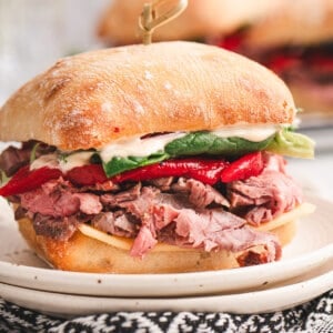 An El Matador Sandwich on white plates