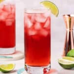 A woo woo cocktail on a coaster