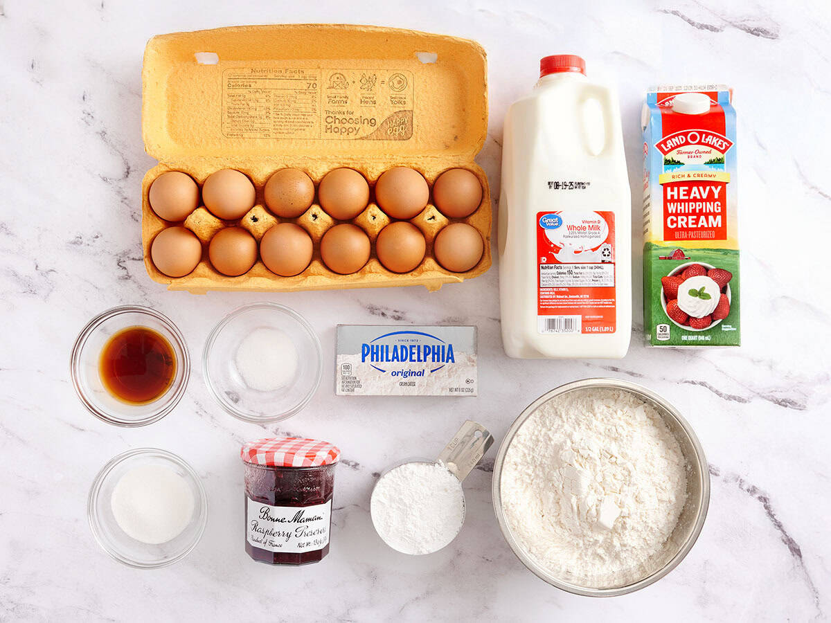 Crepe cake ingredients