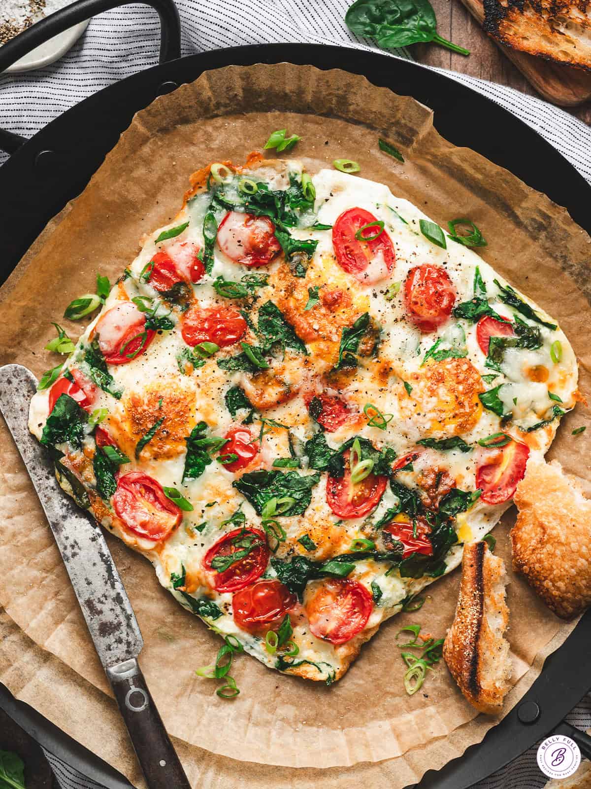 air fryer frittata recipe finished product