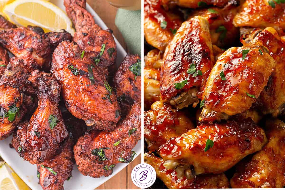 tandoori chicken wings and caribbean chicken wings