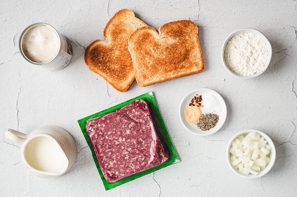 creamed hamburger gravy ingredients