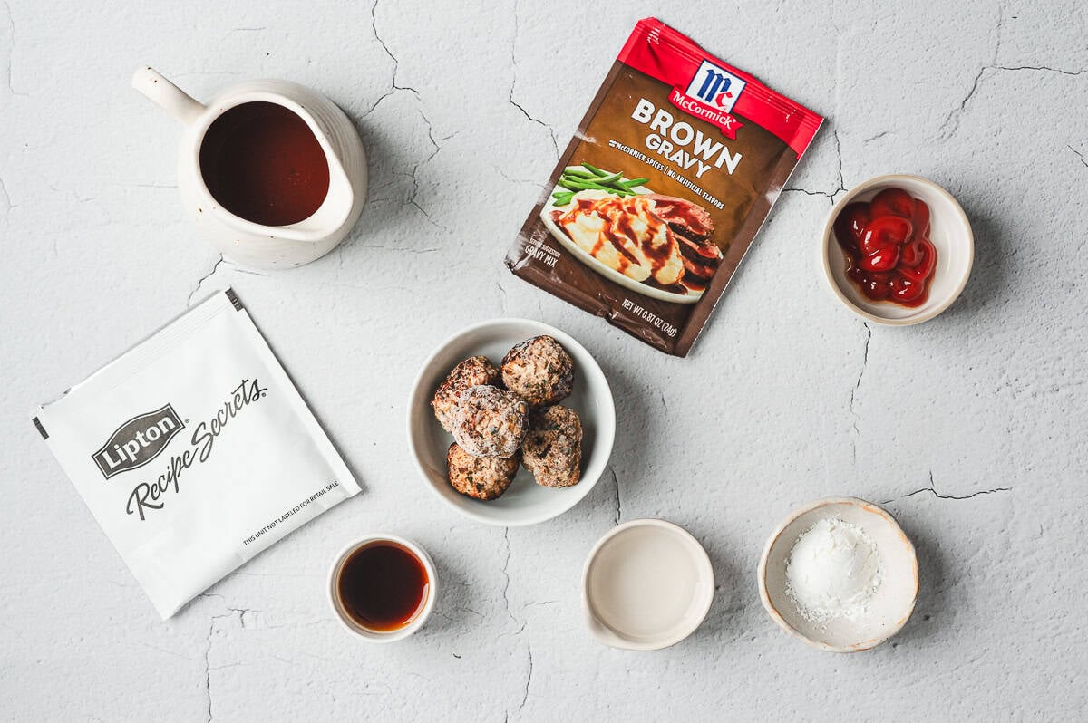 Crockpot salisbury steak meatballs ingredients