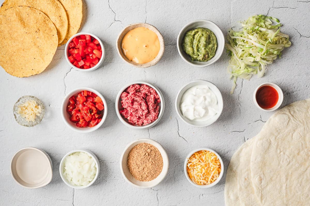 Crunchwrap casserole ingredients