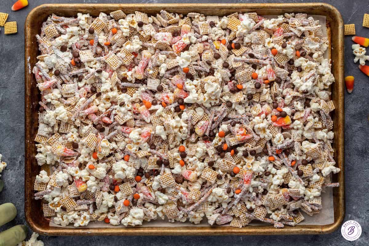 Halloween Monster Munch on sheet tray