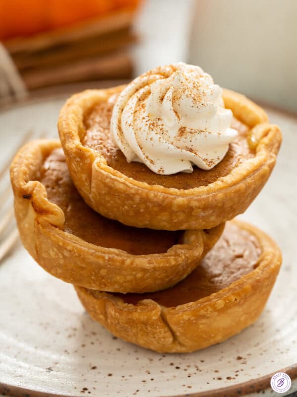 Stack of 3 Mini Pumpkin Pies