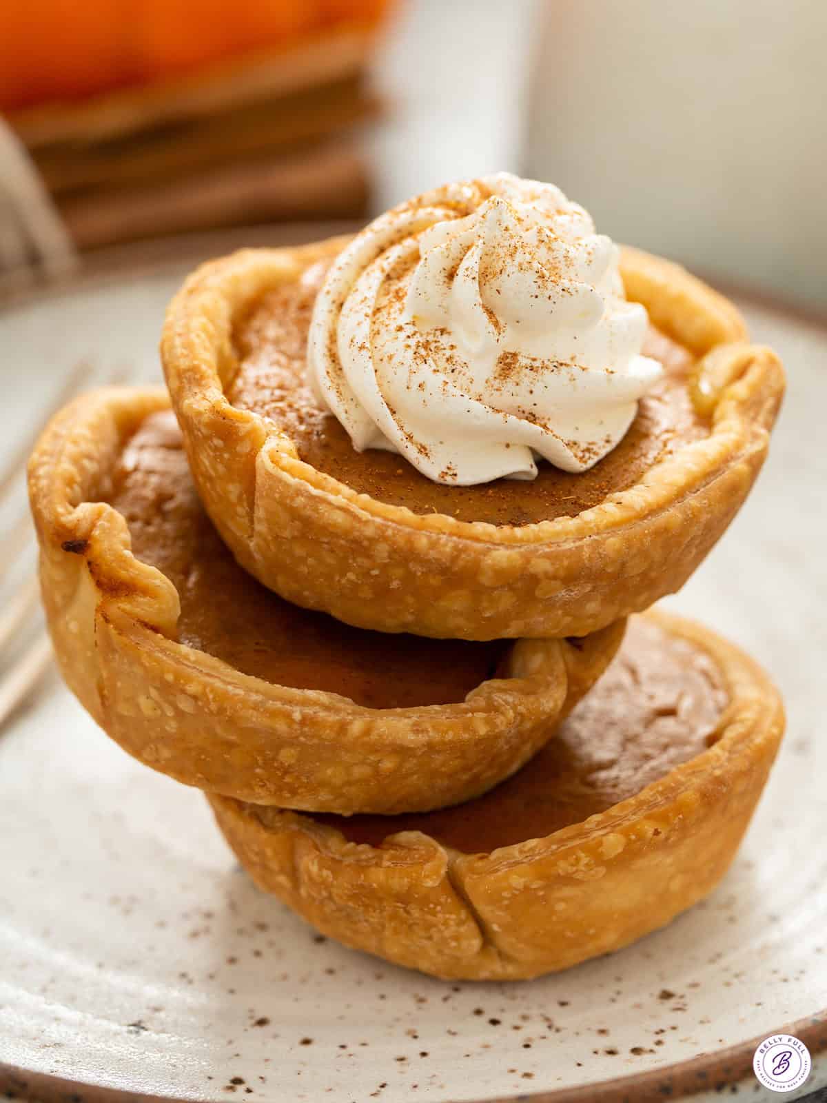 Stack of 3 Mini Pumpkin Pies