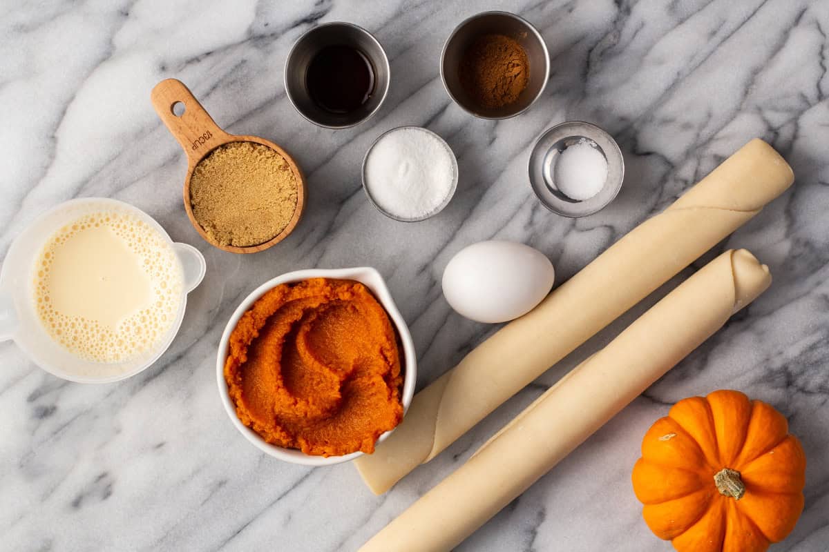 Ingredients for Mini Pumpkin Pies