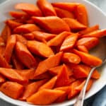 Oven Roasted Carrots in serving bowl