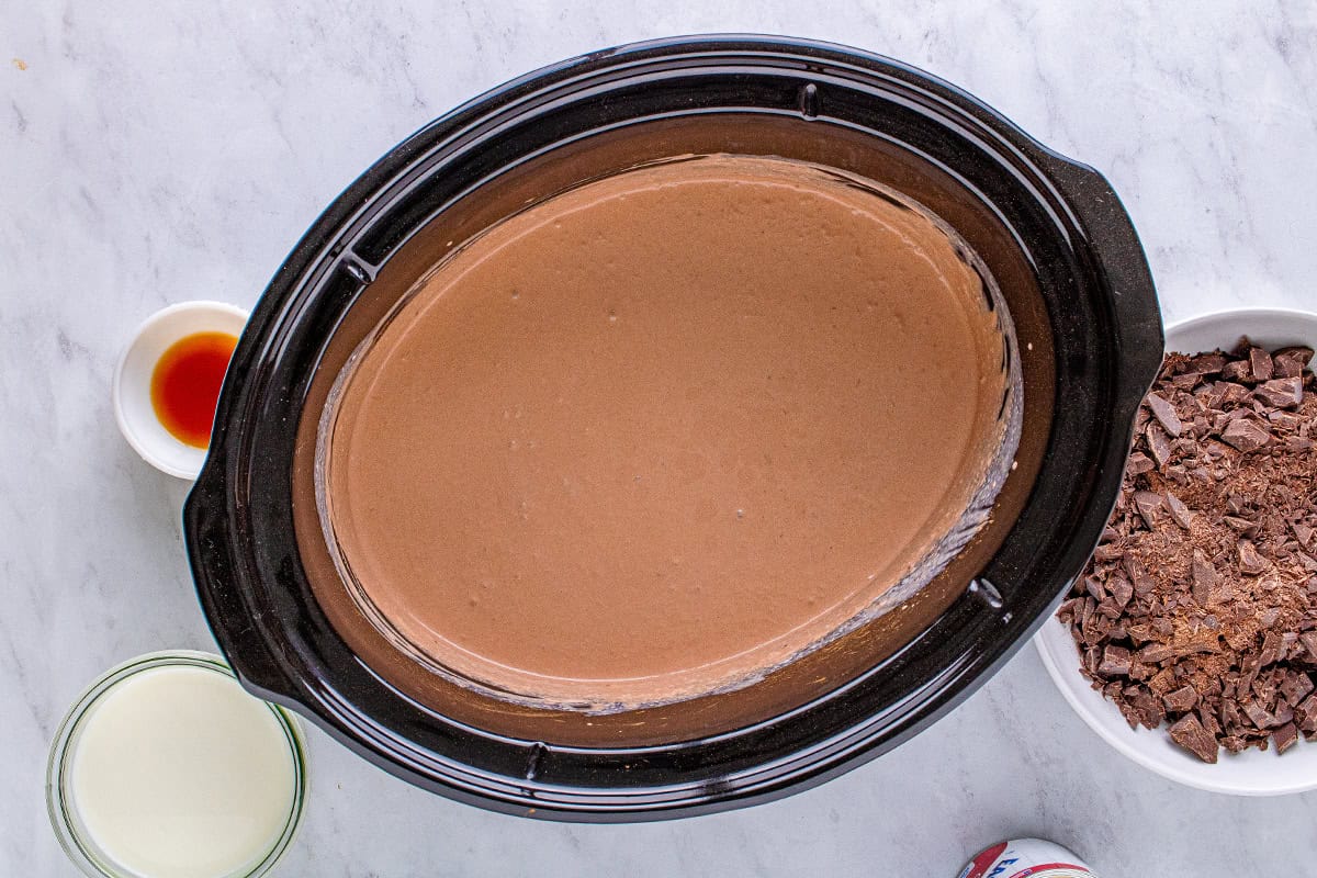 creamy Hot Chocolate in crockpot