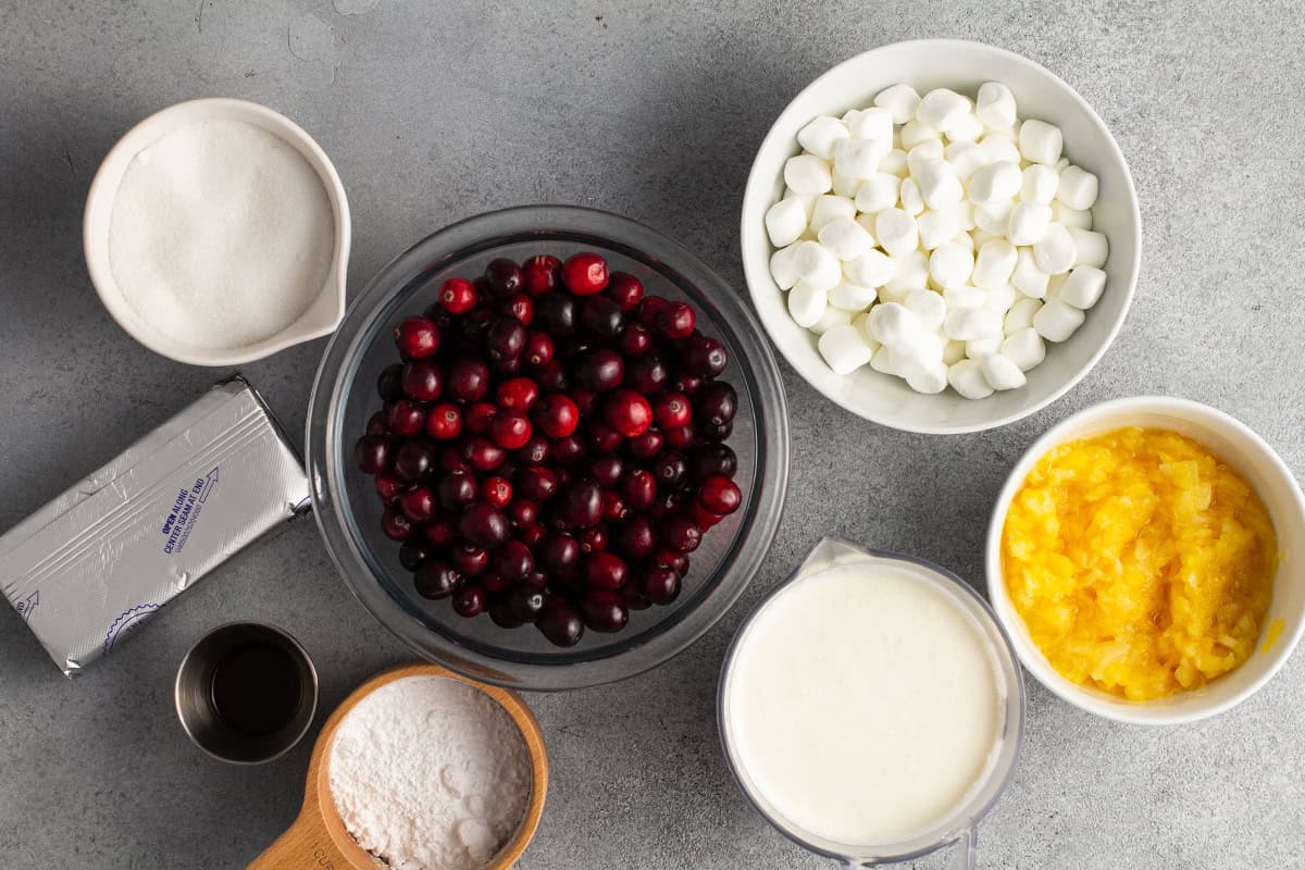 ingredients for Cranberry Fluff