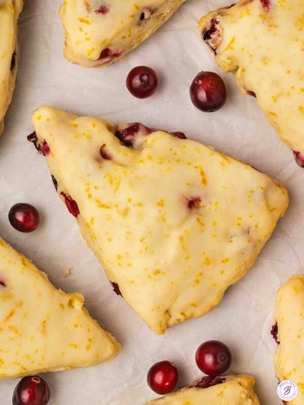 Glazed Cranberry Orange Scones