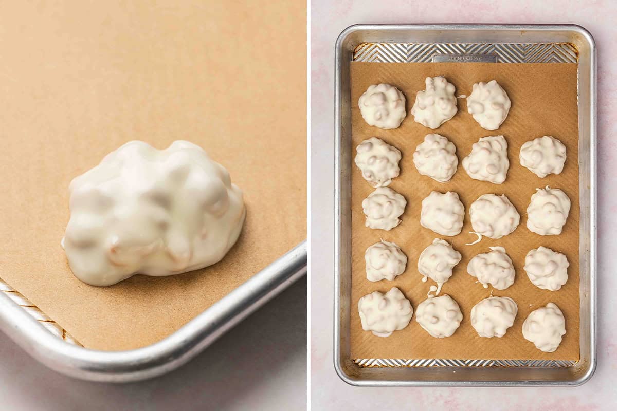 See's Candies Polar Bear Paws on cookie sheet