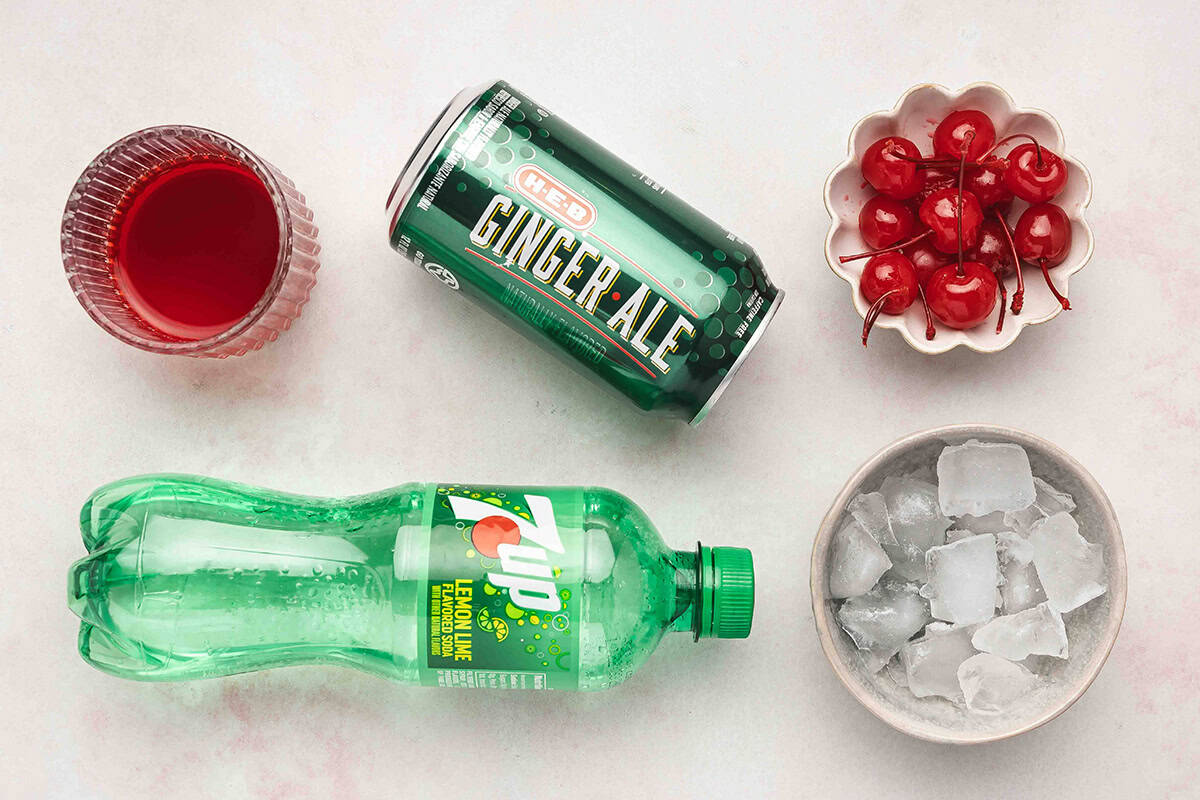 ingredients for Shirley Temple drink