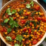 Chickpea Curry in skillet