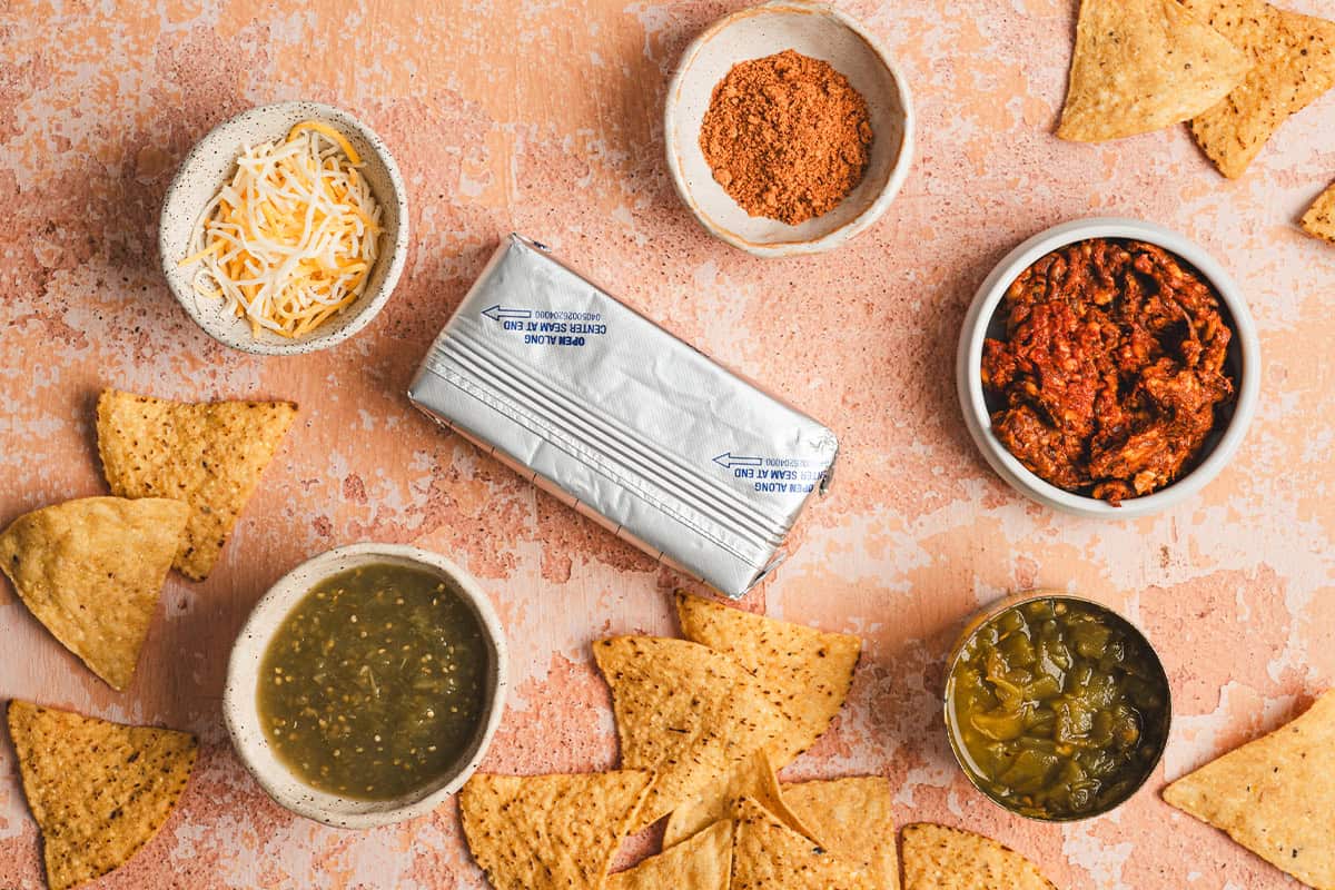 ingredients for chile relleno dip