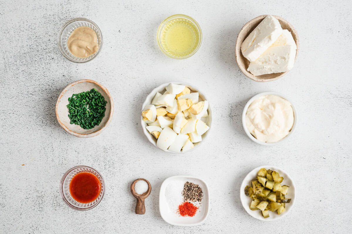 Deviled egg dip ingredients