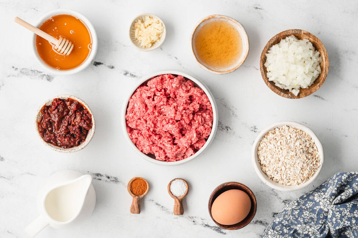 ingredients to make Honey Chipotle Meatloaf