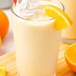 Orange Julius with whipped cream and straw