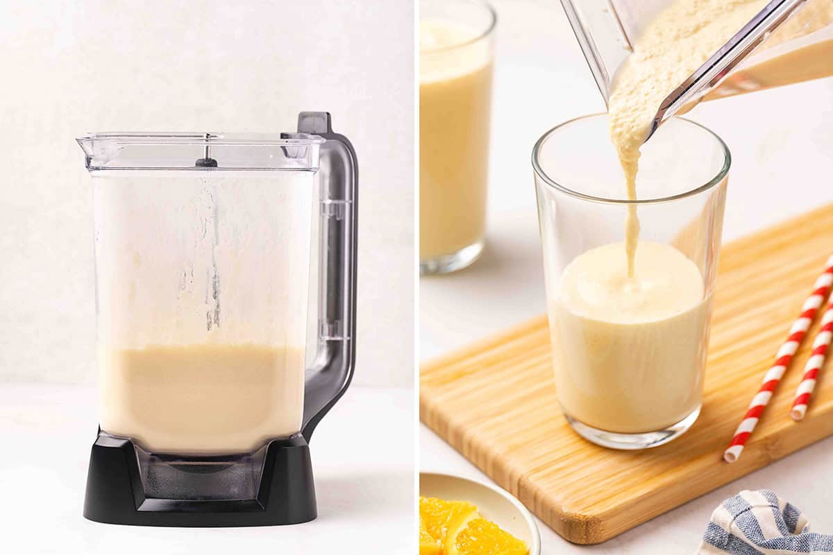 orange julius blended and poured into glass