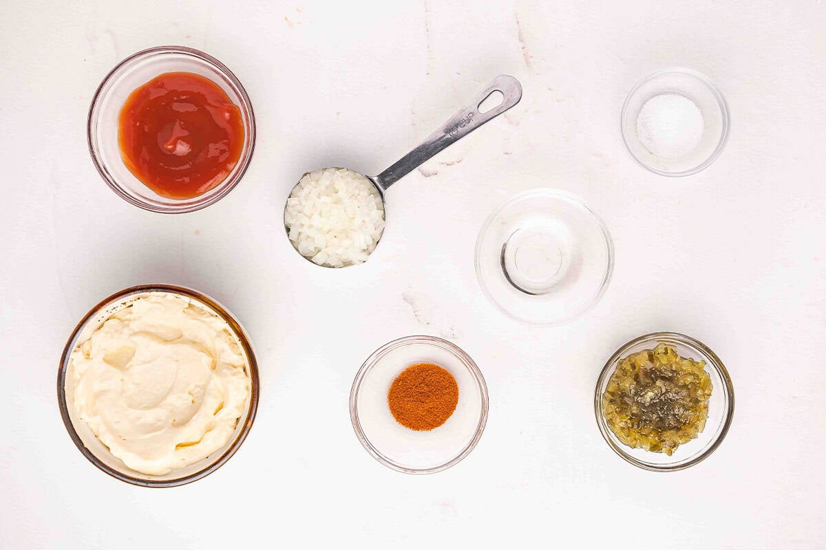 ingredients for homemade Thousand Island Dressing