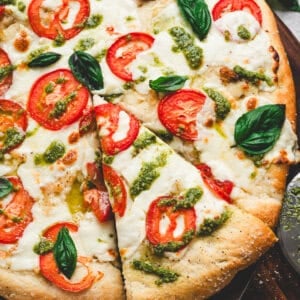 Margherita Pizza with a slice
