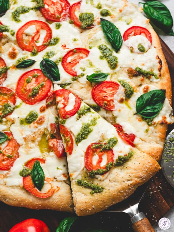 Margherita Pizza with a slice