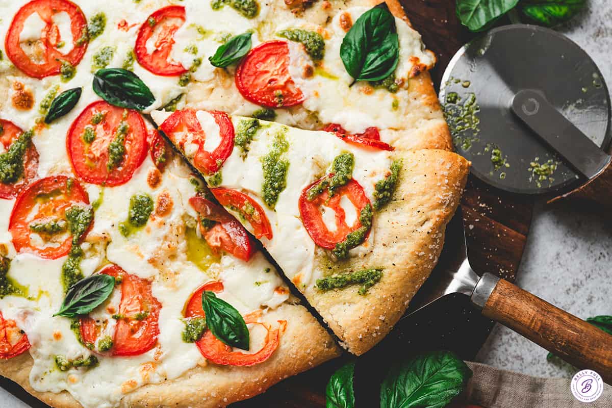 Margherita Pizza with a slice