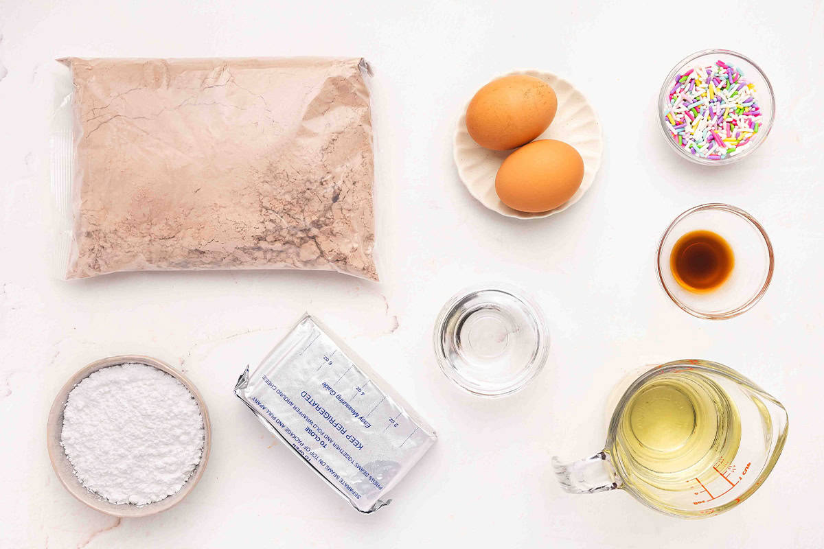 ingredients needed to make Deviled Brownies