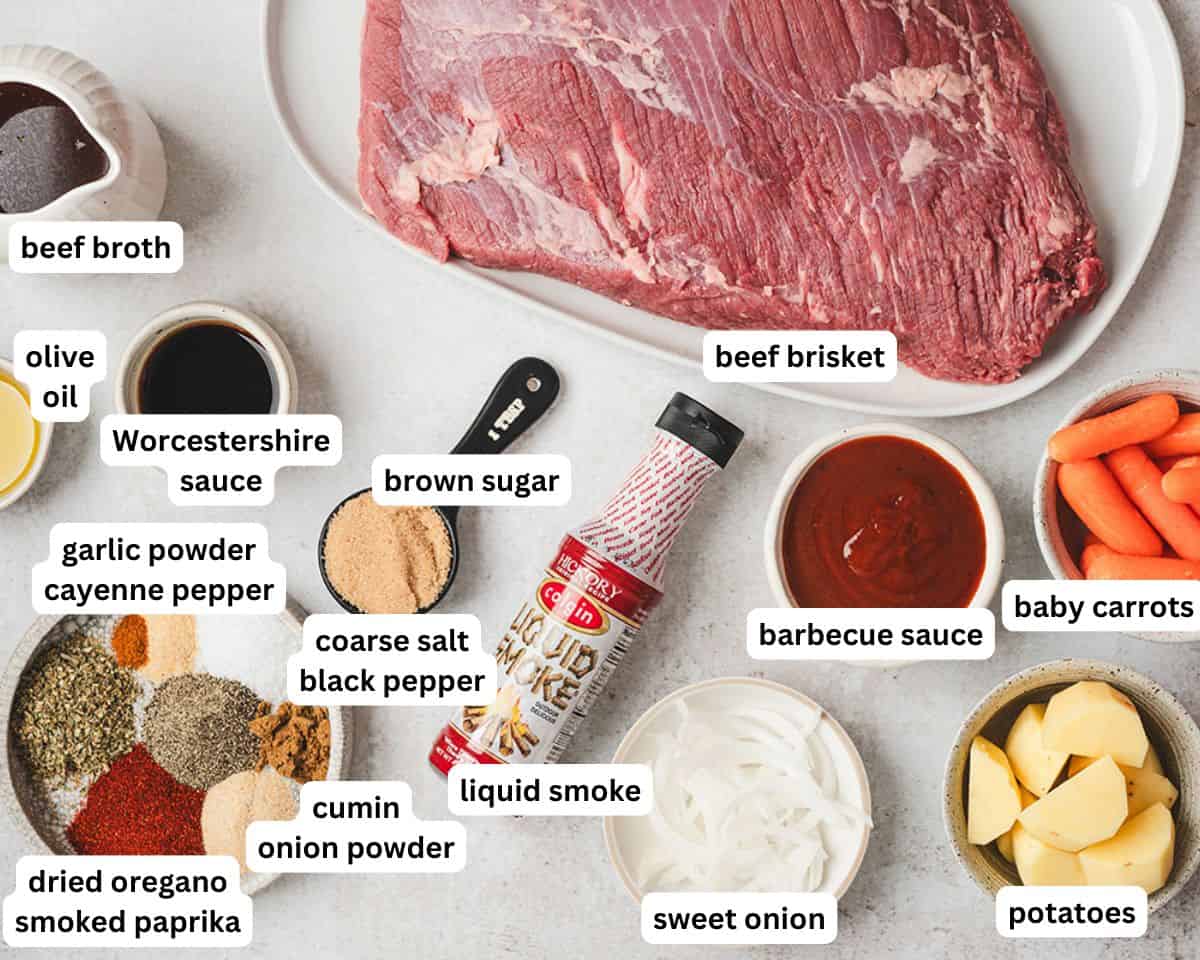 Slow cooker beef brisket ingredients