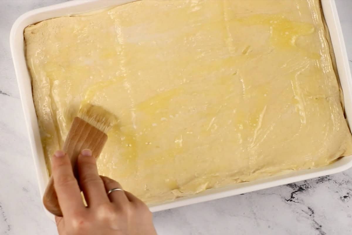 top dough layer for Sopapilla Cheesecake