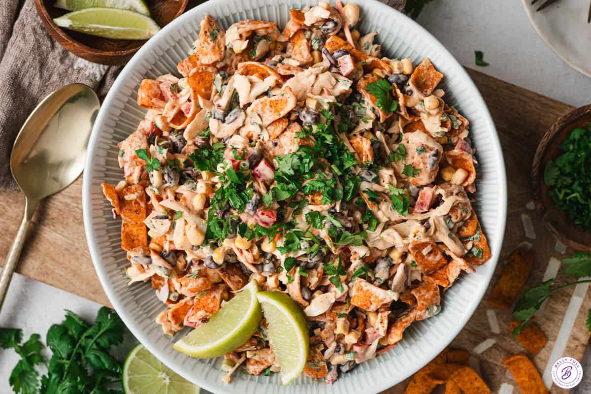 A bowl of cowboy coleslaw.