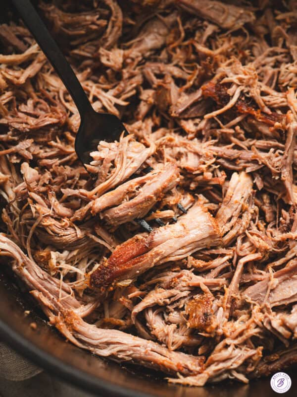 Allow cooked pulled pork to cool completely before storing.
