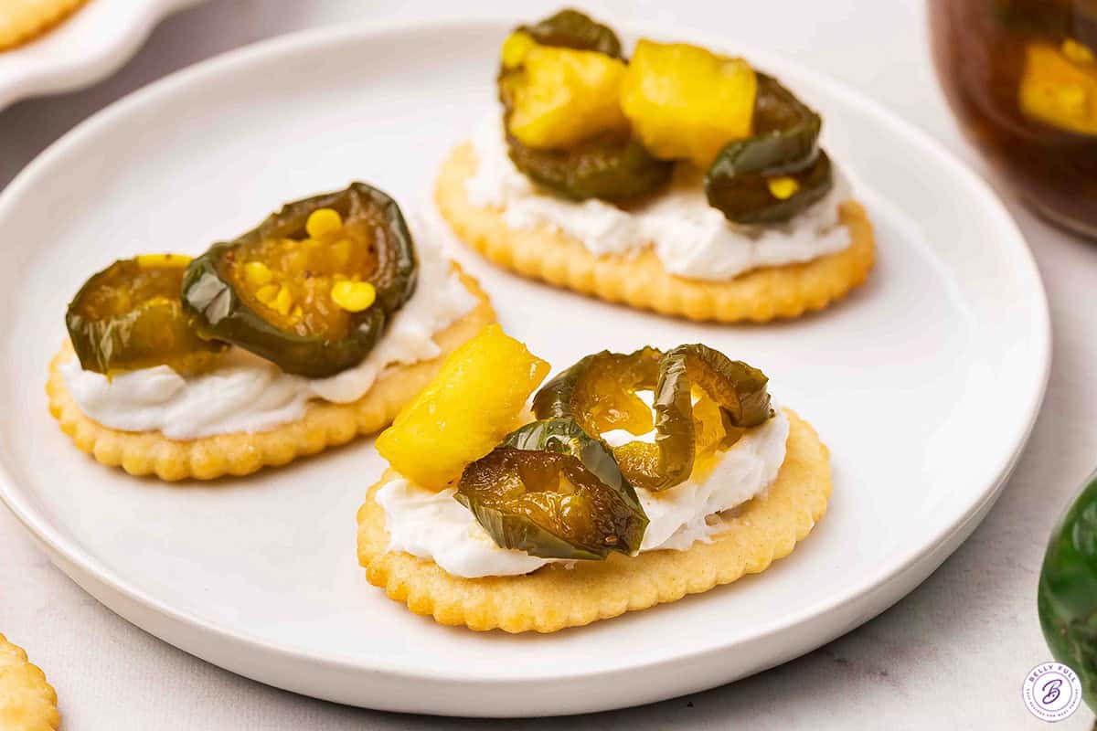 Cowgirl candy on a cracker with cream cheese.