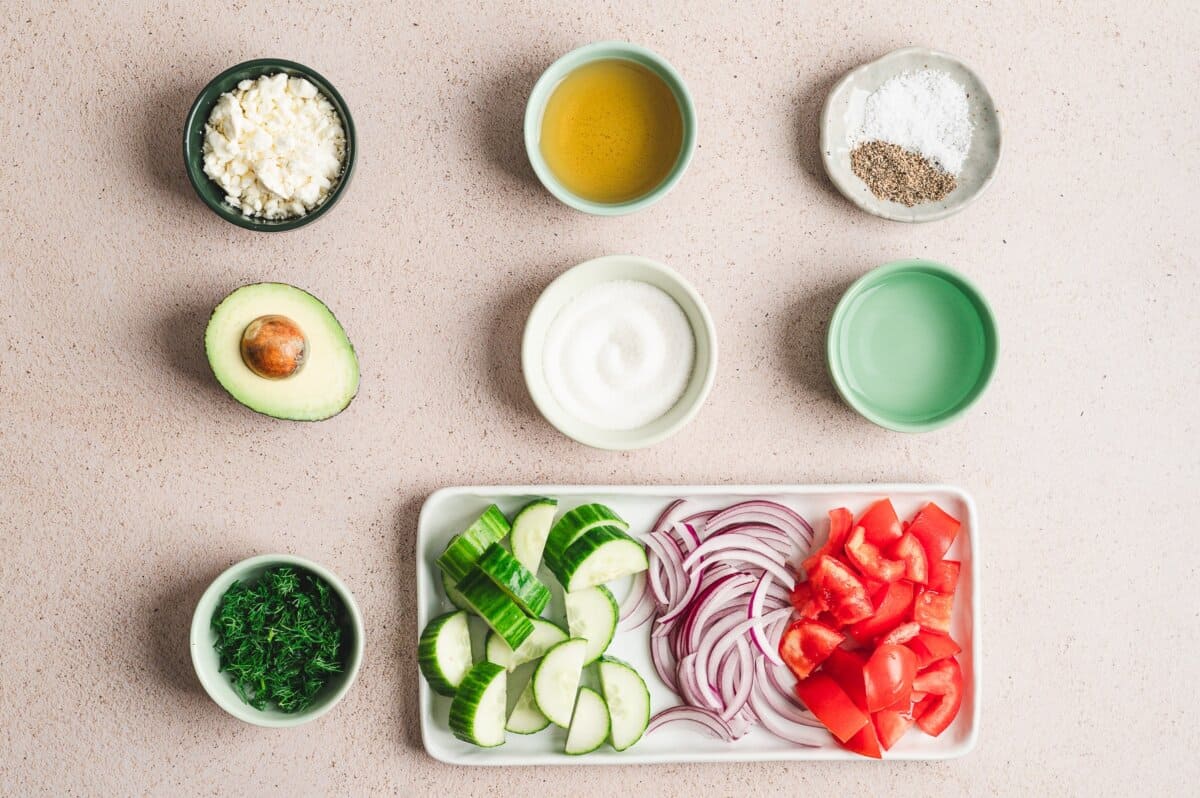 cucumber tomato salad ingredients