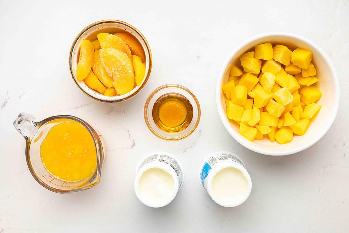 Mango orange smoothie ingredients